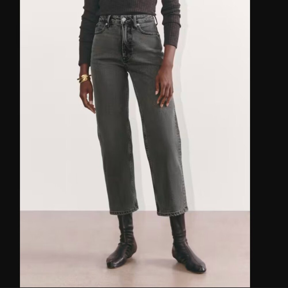 Everlane The Way-High Hourglass Jean Size 35 in Washed Black